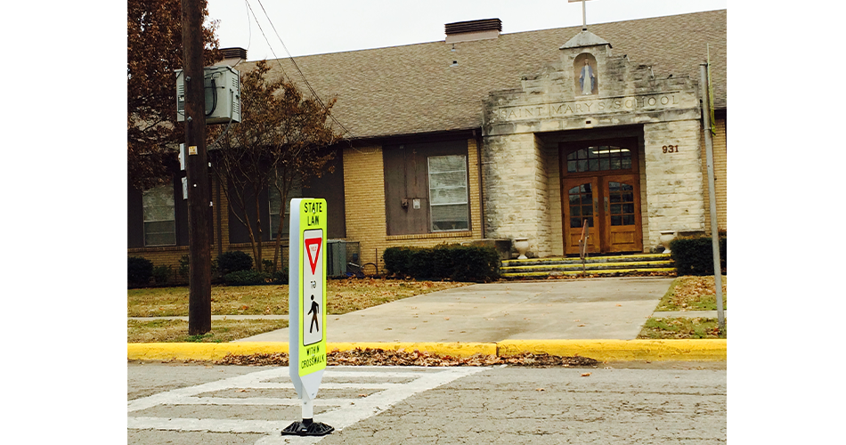 Shur-Flex® In-Street Pedestrian Crosswalk Sign - Image 9