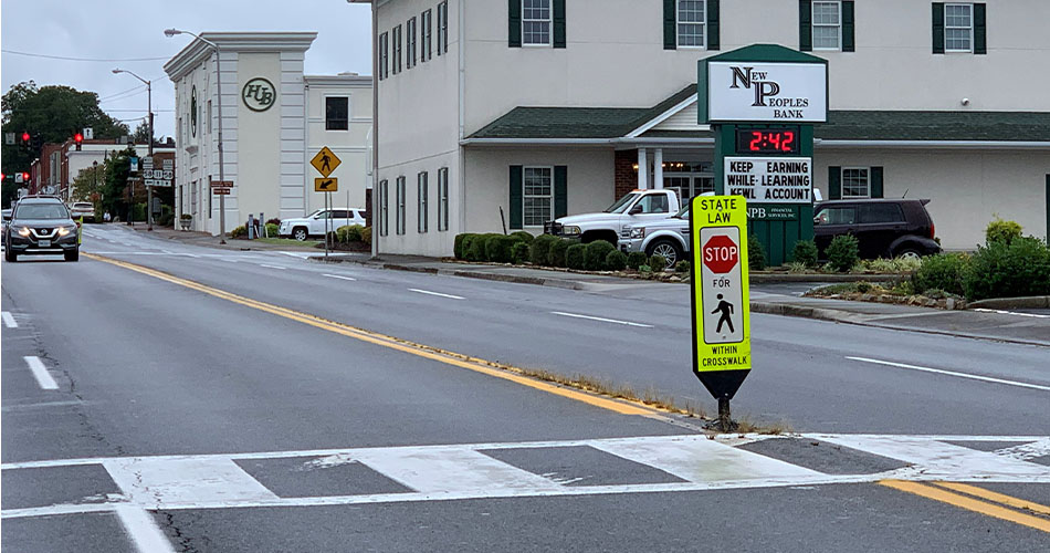 Shur-Flex® In-Street Pedestrian Crosswalk Sign - Image 8