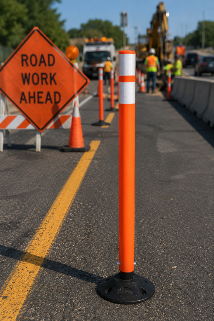Re-Flex® Delineator Posts for Work Zone Applications